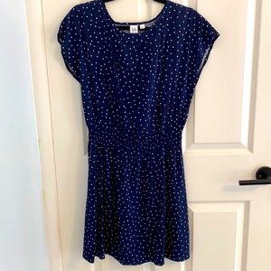Blue polka dot dress
